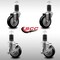 Service Caster 4'' SS Black Poly Wheel Swivel 1-5/8'' Expanding Stem Caster Set 2 Brakes, 4PK SCC-SSEX20S414-PPUB-BLK-2-TLB-2-158 - alternate 4